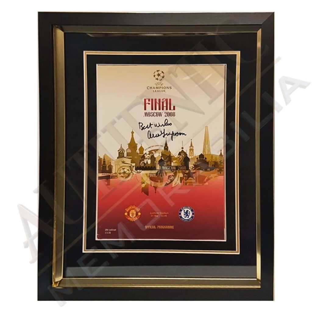 Sir Alex Ferguson Signed 2008 Champions League Program