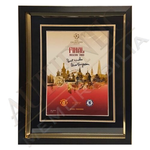 Sir Alex Ferguson Signed 2008 Champions League Program