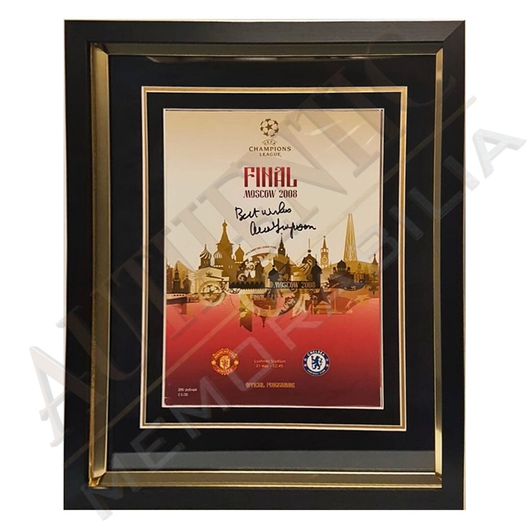 Sir Alex Ferguson Signed 2008 Champions League Program