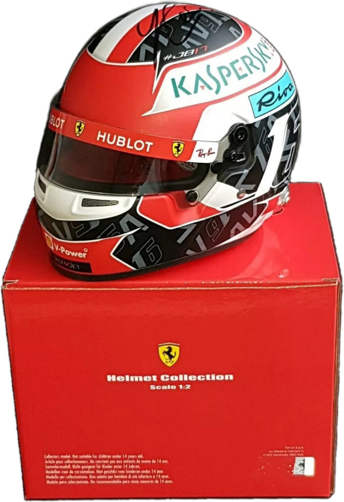 Charles LeClerc Signed Ferrari Helmet (1:2 Scale)
