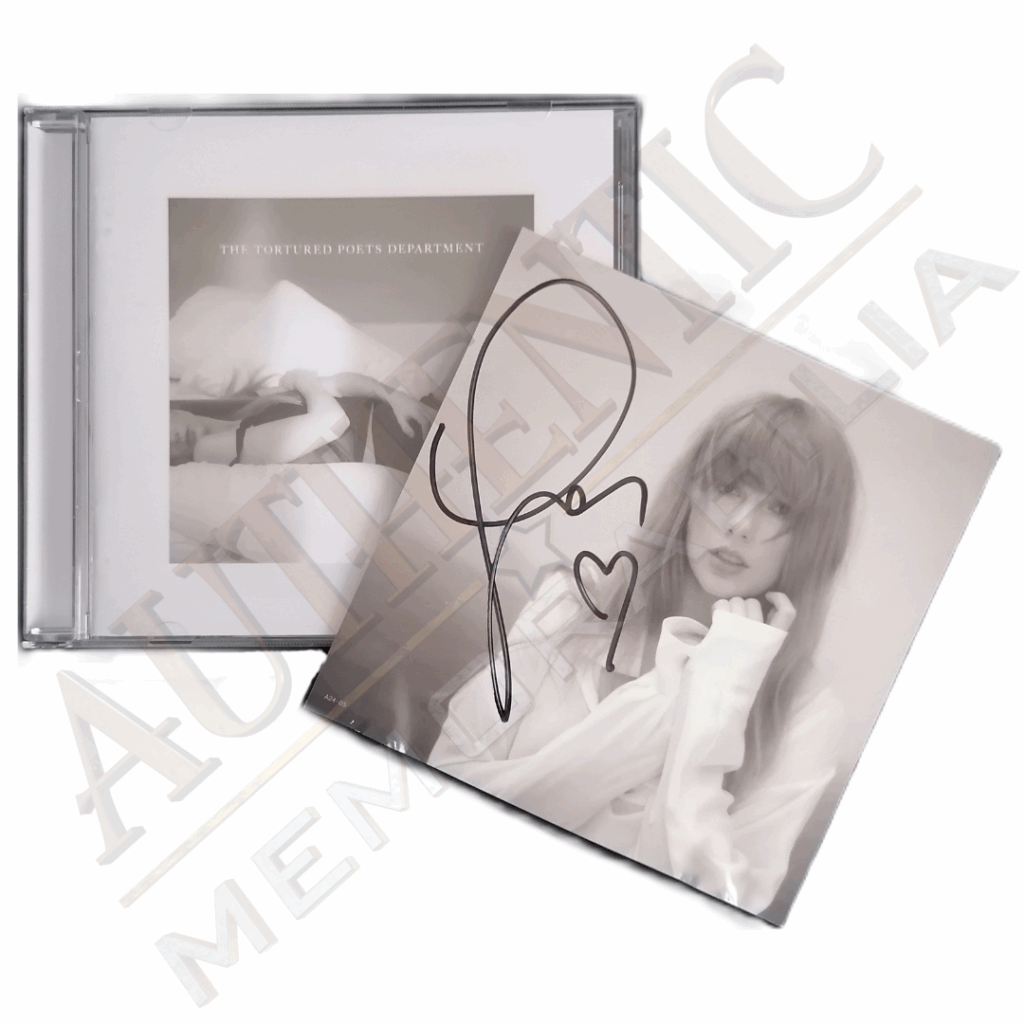 Taylor Swift CD and Signed Photo With Heart The Tortured Poets Department